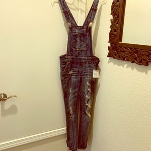 Dollhouse skinny jean overalls